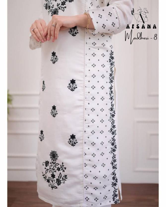 Madhuri 8 By Afsana Afghani Style Cotton Embroidery Kurti With Bottom Dupatta Wholesale Market In Surat